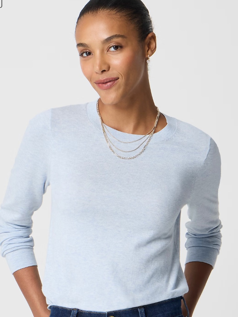 NWT/NIB J. Crew Teddie Teddy Cotton Sweater - Pale Blue - XL - FREE SHIPPING
